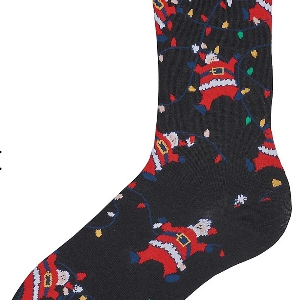 NWT HUE Holiday Santa Claus Gift Card Socks